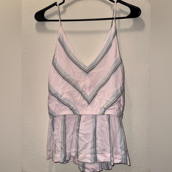 Free People women’s wrap striped pink blouse S like new girly - Picture 6 of 9